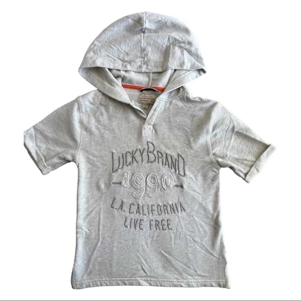 Lucky Brand Short Sleeve Hooded Sweatshirt